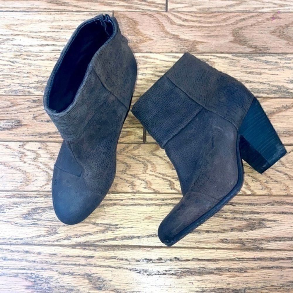 Rustic Rag & bone distressed brown leather boots 3.5” heel
